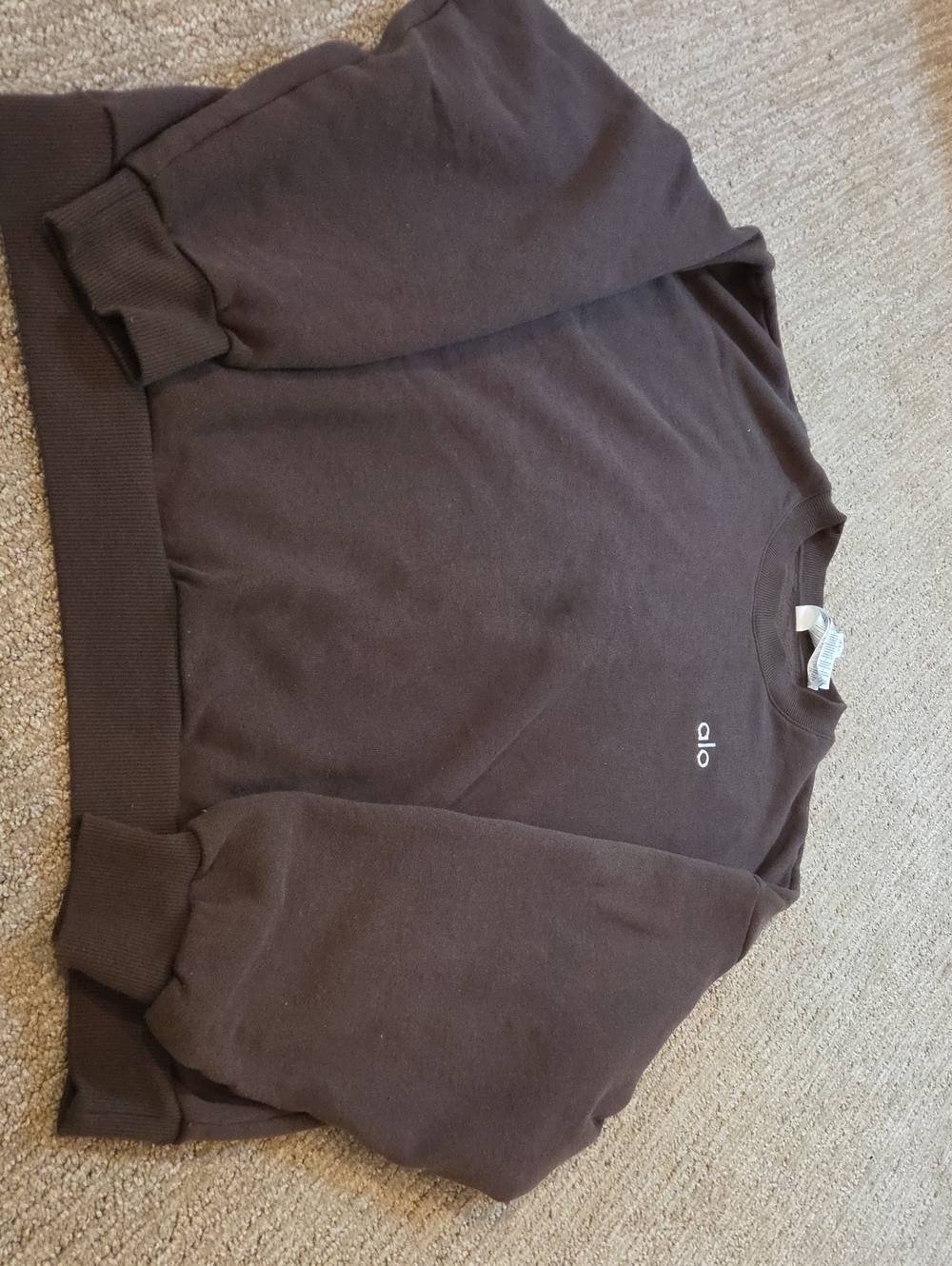 ALO Yoga Womans Brown Sweatshirt Pullover Medium
